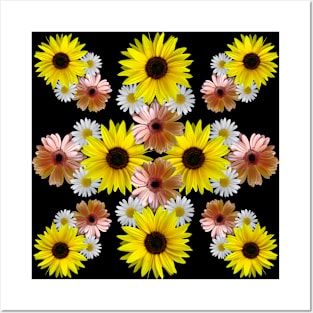 sunflowers gerbera daisy flower daisies blossom blooms Posters and Art